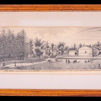 19C Jefferson County, PA "Pine Grove" Farm Litho
