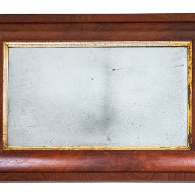 Antique Ogee Mahogany Bracket Mirror