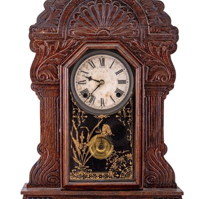 Sessions 8-Day Gingerbread Shelf Clock Early 20thC