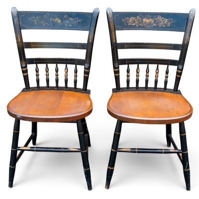 Pair of Hitchcock Stenciled Chairs