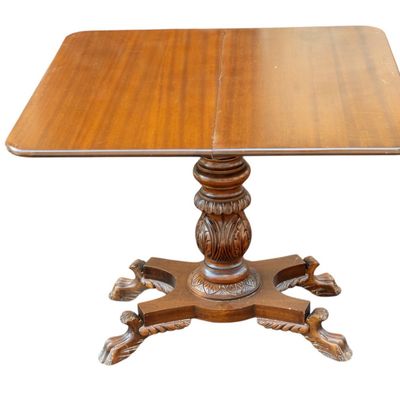 Federal Carved Mahogany Folding Card Table