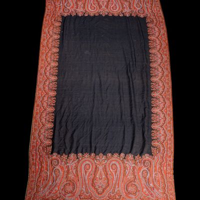 Large Paisley Shawl ~4.5' x 9.5'
