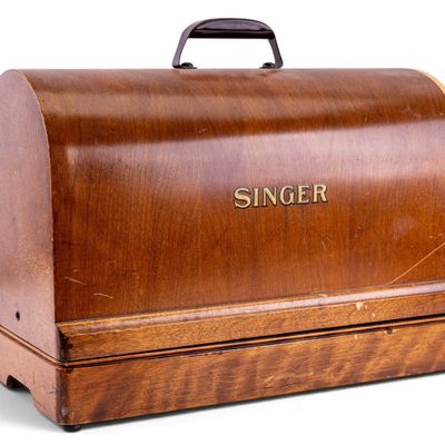 Early Singer Sewing Machine in Case