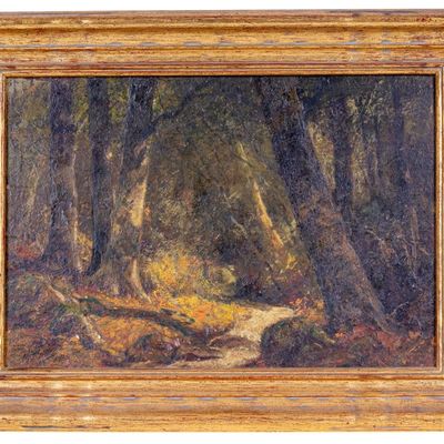 H.P. Giles (Am 1850-1930) Oil on Board