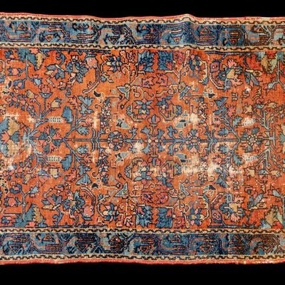 Antique Persian Sarouk Area Rug
