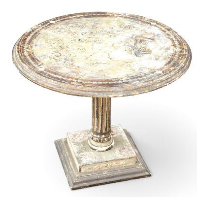 Painted Italian Occasional Pedestal Table