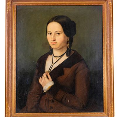 19th Century American School Portait, O/b