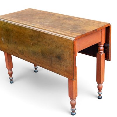 Country Hardwood Drop-Leaf Table