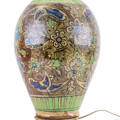 Early Earthenware Vase Table Lamp