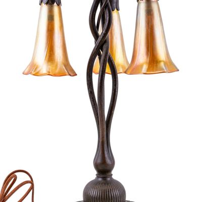 Tiffany Studios L.C. T. Favrile Lily Table Lamp