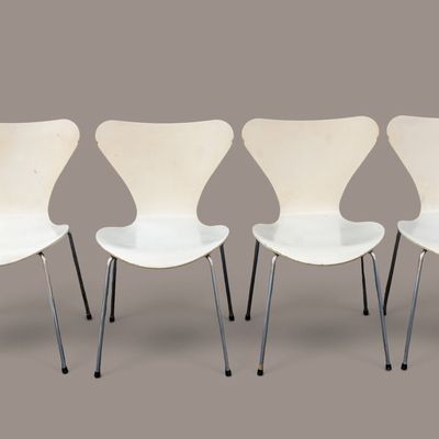 Set of 4 Fritz Hansen Side Chairs