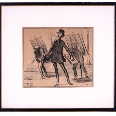 French Print of Satirical Artwork 1855 Newspaper