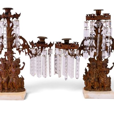 19thC Cornelius & Co Victorian Candelabra Pair
