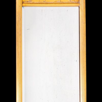 Neoclassical Carved Giltwood Figural Pier Mirror