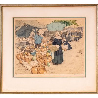 'The Porcelain Market'- T.F. Simon (CZ 1877-1942)