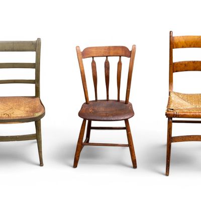 Victorian Birds Eye Maple Rush Seat Chair, 2 Other