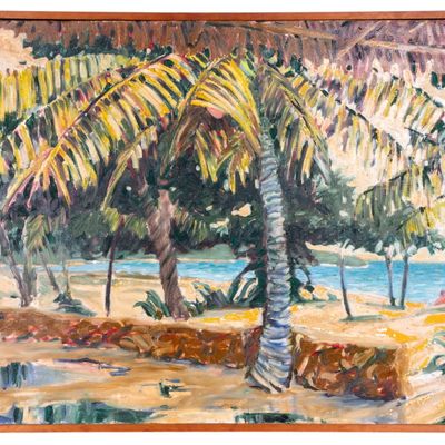 Coastal Scene Oil on Canvas Diane Mannion