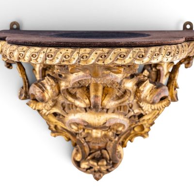 Early 20c French Carved Giltwood Wall Sconce