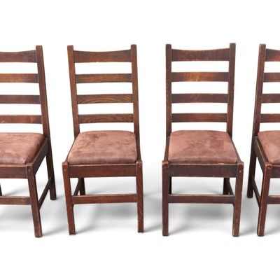 Set of 4 Gustav Stickley Side Chairs