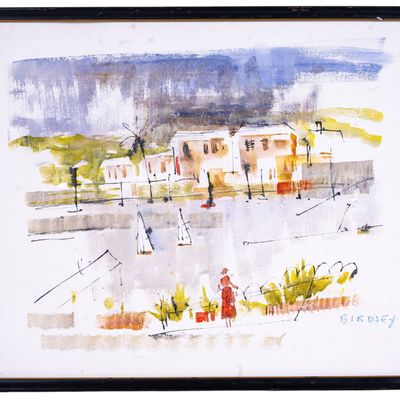 Bermuda Seascape Original 20thC Watercolor Birdsey