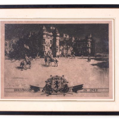 Sir David Young Cameron "Holyrood in 1745" Etching
