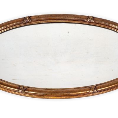 Vintage Oval Decorator Mirror