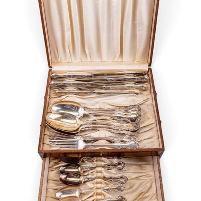 Wallace Silverplate Flatware and Case