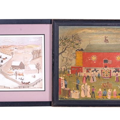 Vintage Amish Art Prints (2)