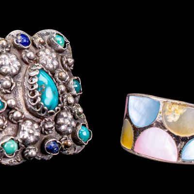 Sterling Turquoise/Lapis & MOP Rings