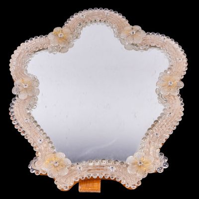 Vintage Venetian Murano Glass Wall Vanity Mirror
