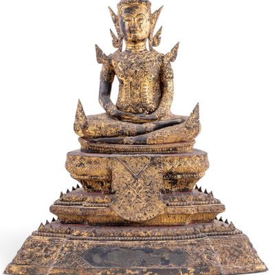 19th C Rattanakosin Bronze Buddha Statue