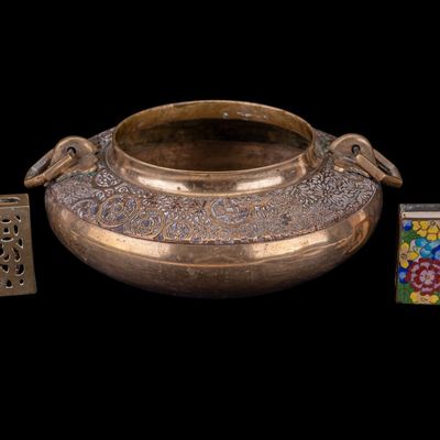British Pewter Tastevin, Match Safes, Asian Vessel