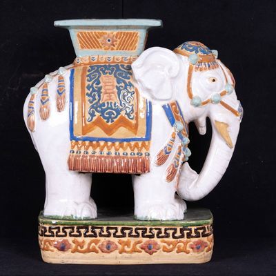 Chinese Porcelain Elephant Garden Seat