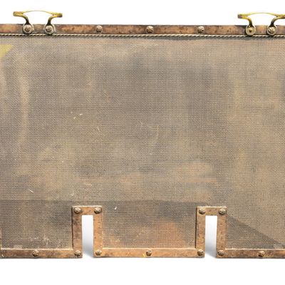 Arts and Crafts Iron Fireplace Screen
