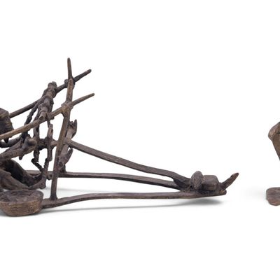 African Benin Bronze Miniature Figurines