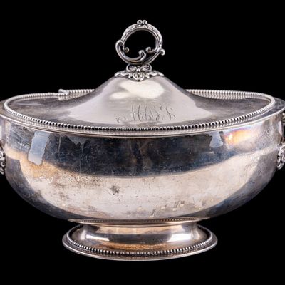 Wilcox Quadruple Plate Monogrammed Tureen
