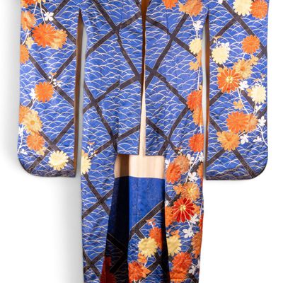 Japanese Komon-Style Kimono