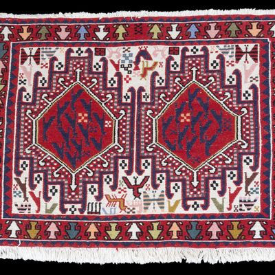 Very Colorful Sumak Area Rug / Mat