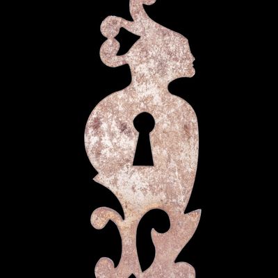 18/19th C Wrought Iron Escutcheon Plate
