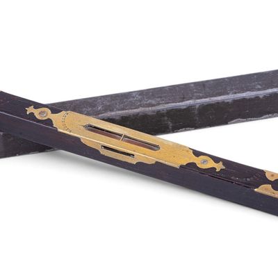 19th Century Rosewood & Brass Inlaid Spirit Level