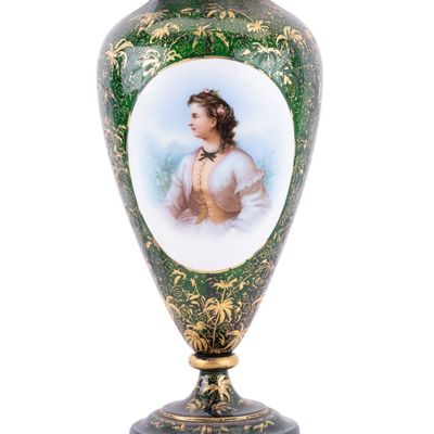 Bohemian Moser Glass Table Lamp