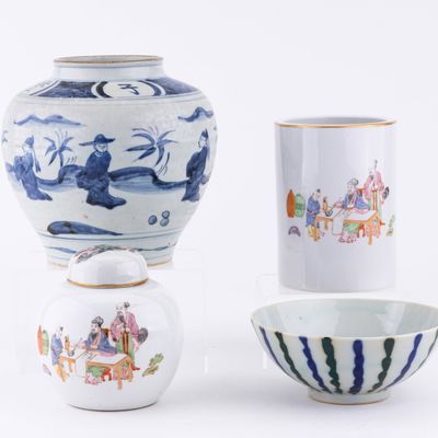 Chinese Ceramic / Porcelain Group (4)