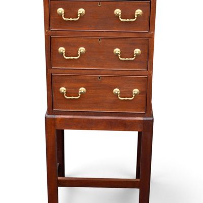 Chippendale Style Mahogany Silver Chest on Stand