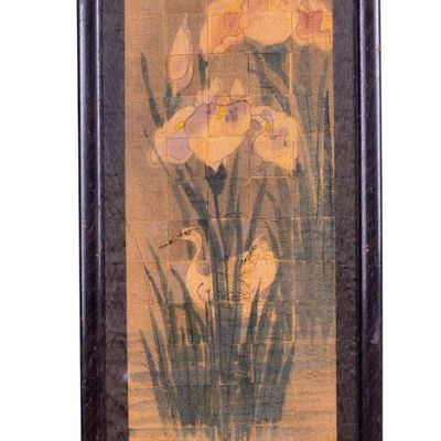 Chinese Watercolor on Shaved Wood