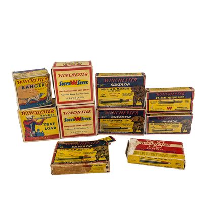 Sale Photo Thumbnail #345: 10 Antique Winchester Ammunition Boxes