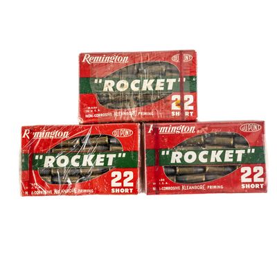 Sale Photo Thumbnail #417: 3 Remington Rocket "Chicklet" Ammunition boxes