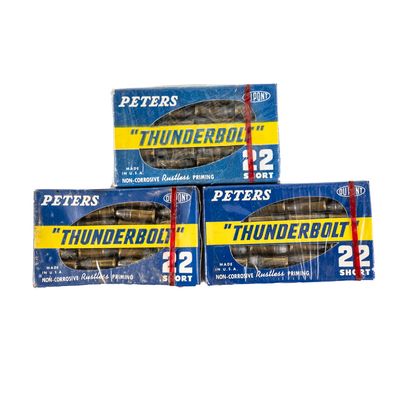 Sale Photo Thumbnail #418: 3 Peters "Thunderbolt" "Chicklet" Ammunition boxes