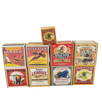 Sale Photo Thumbnail #348: 9 Collector Ammunition Boxes