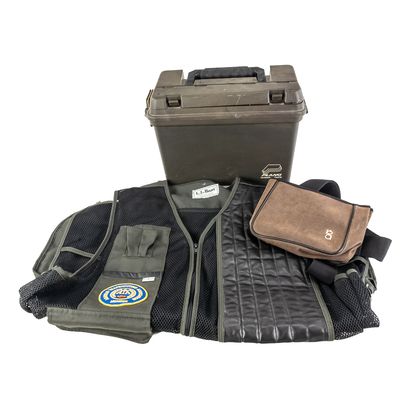 Sale Photo Thumbnail #370: L. L. Bean Shooting Vest, Trap pouch & Ammo Can.