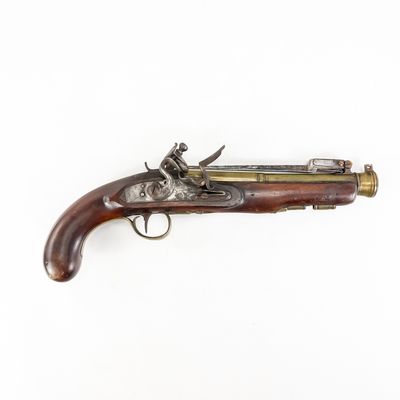 Sale Photo Thumbnail #10: Oakes of London  Combat Pistol Flintlock (A)